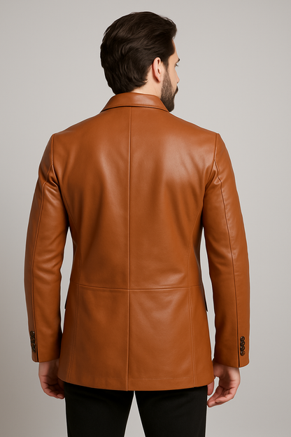 Heritage Tan Classic Leather Blazer