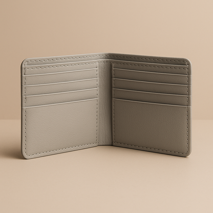Classic Navy Blue Bifold Leather Wallet – APCO Collection