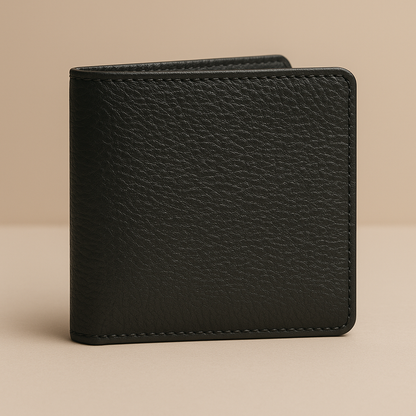 Classic Navy Blue Bifold Leather Wallet – APCO Collection